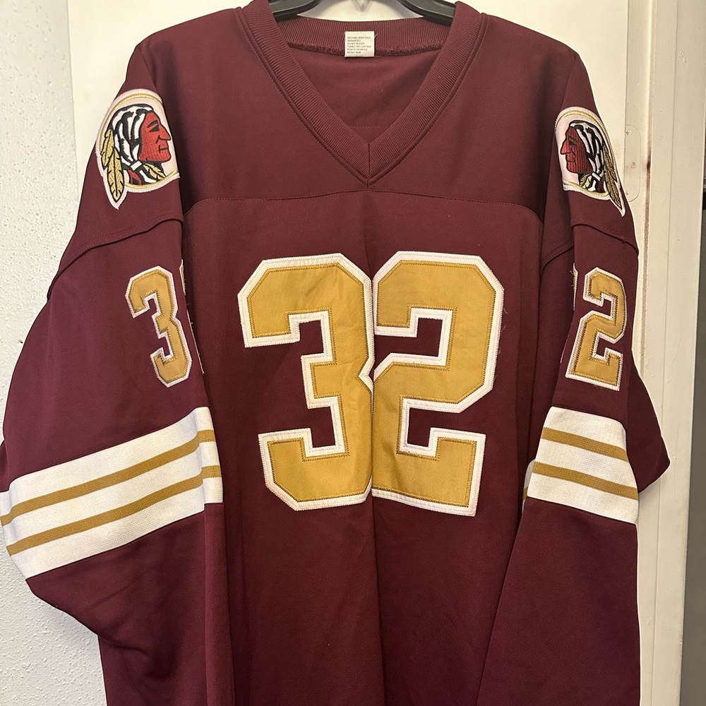 VTG  Throwback NFL Washington Redskins 32 Ricky Ervins Jersey Burgundy Size 58